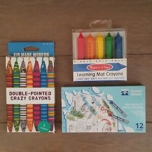 Melissa & Doug, Twinkle Houses, Kids Made Modern Crayon Set Bundle